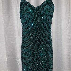 Windsor Emerald Green Sequin Dress